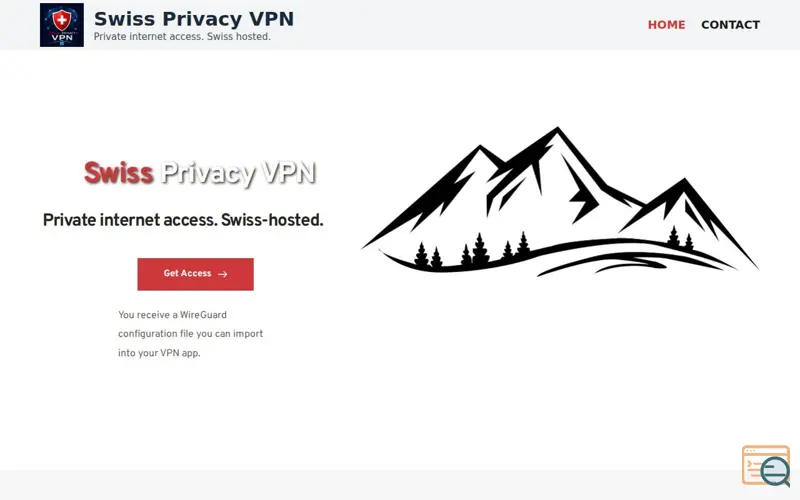 Screenshot of Swiss Privacy VPN, a launch using SITE.nl