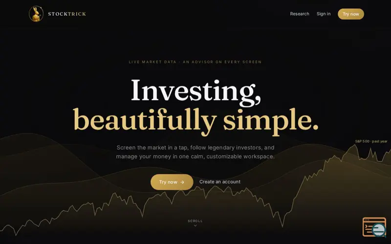 Screenshot of StockTrick
