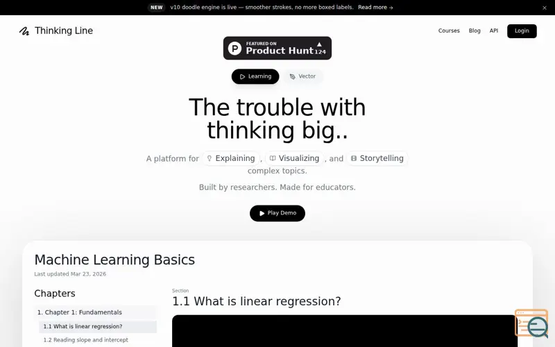 Screenshot of Thinking Line