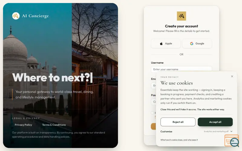 Screenshot of AI Concierge : Travel Planner & Booker, a launch using Viator