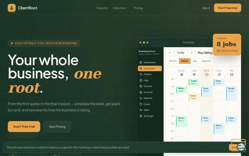 Screenshot of ClientRoot