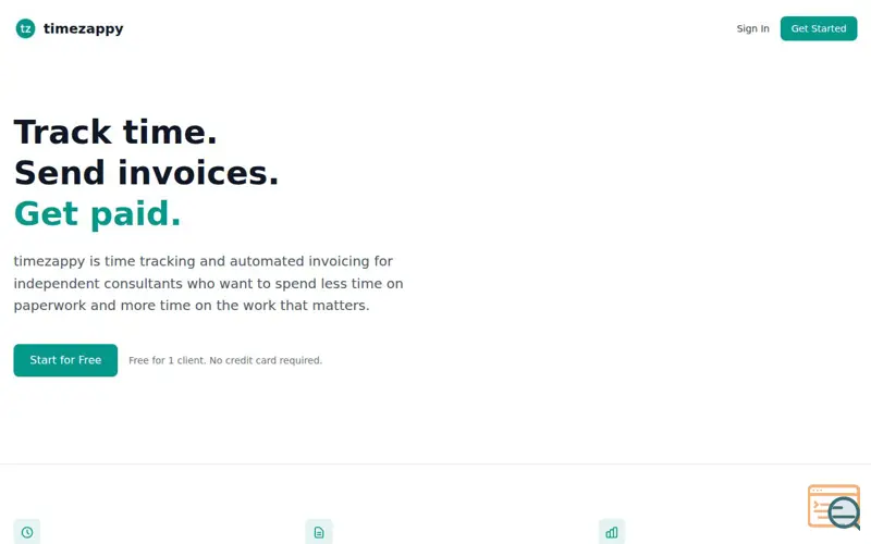 Screenshot of Timezappy