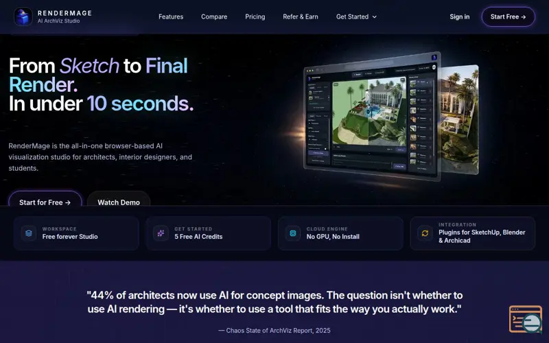 Screenshot of RenderMage