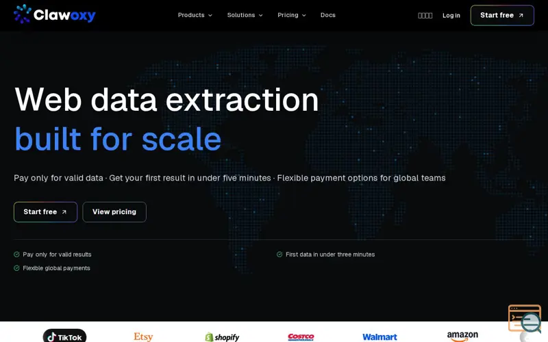 Screenshot of Clawoxy