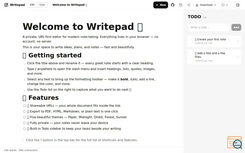 Screenshot of Writepad