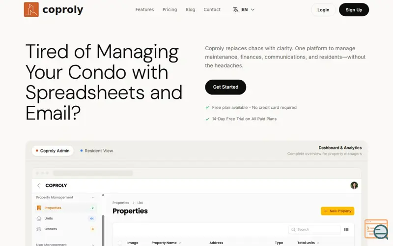 Screenshot of Coproly - Condo Management