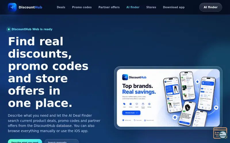 Screenshot of DiscountHub