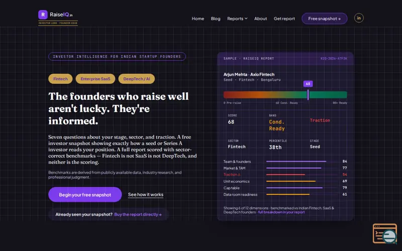 Screenshot of RaiseIQ