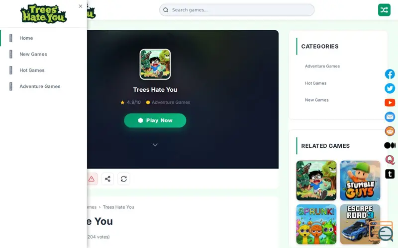 Screenshot of Trees Hate You