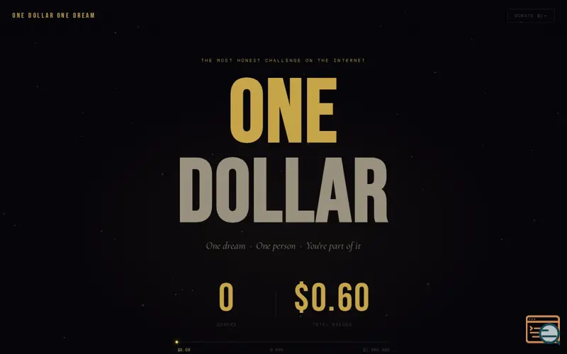 Screenshot of One Dollar One Dream 