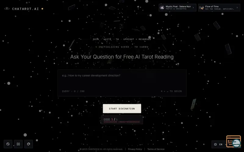 Screenshot of CHATAROT.AI