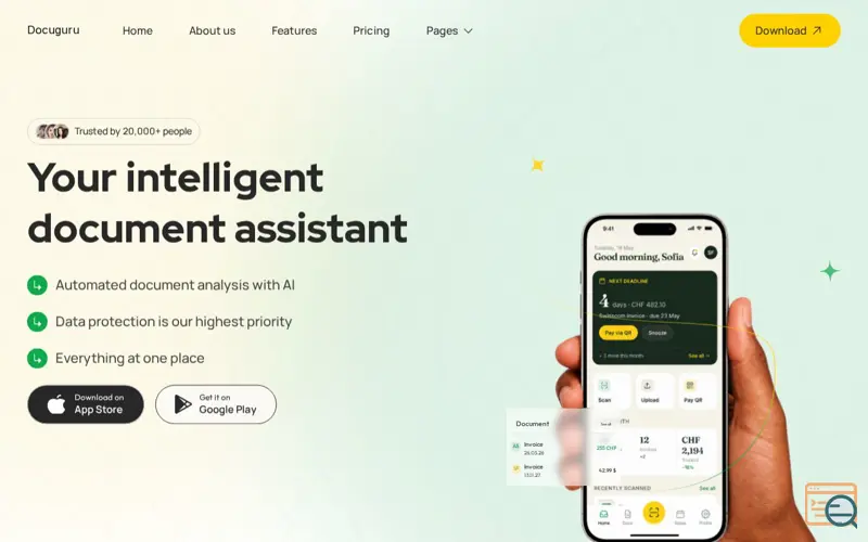 Screenshot of DocuGuru