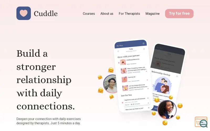 Screenshot of Cuddle