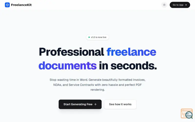 Screenshot of FreelanceKit