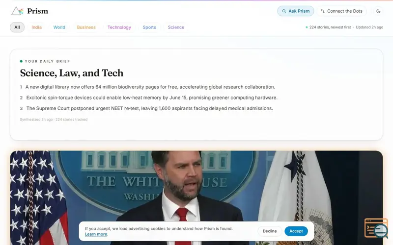 Screenshot of Prism