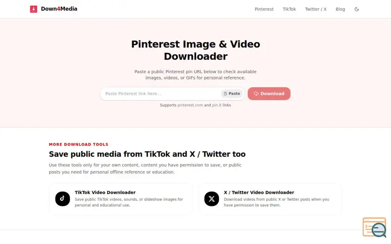 Screenshot of Down4Media