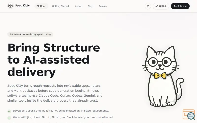 Screenshot of Spec Kitty
