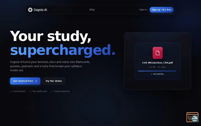 Screenshot of Cognia AI