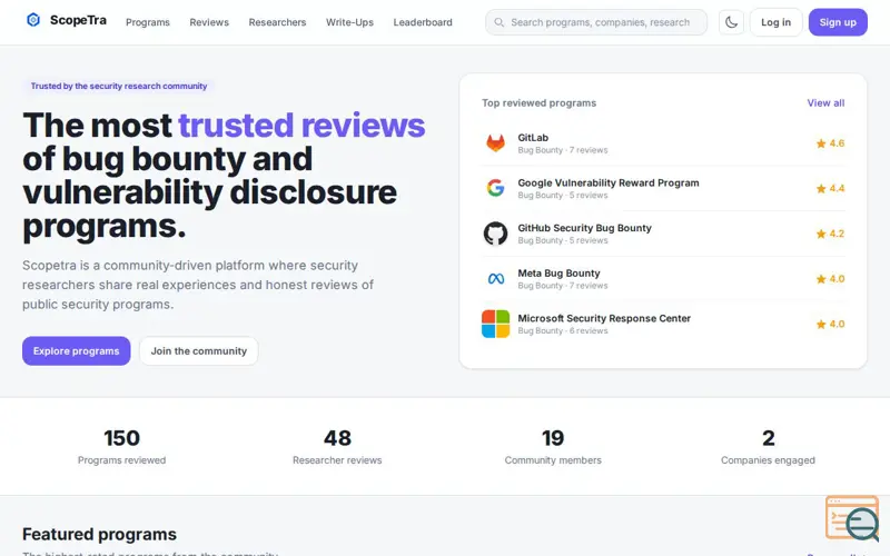 Screenshot of ScopeTra