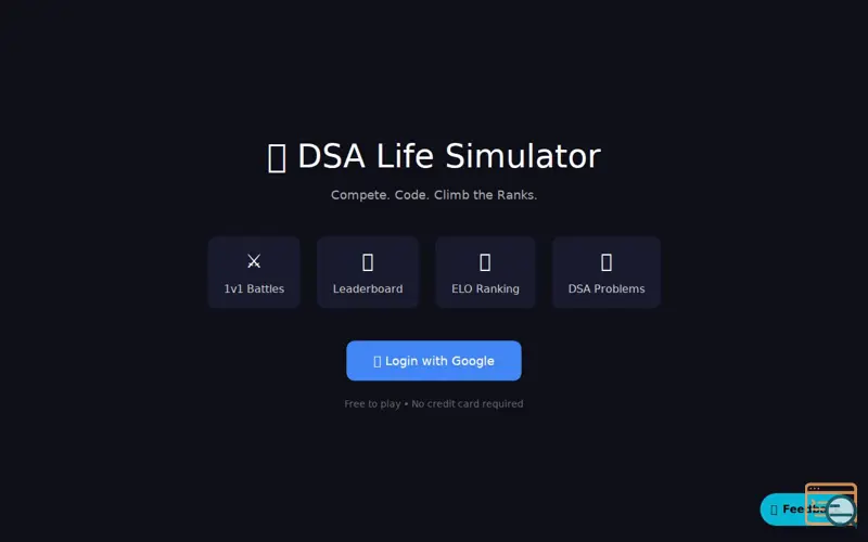 Screenshot of DSA Life Simulator