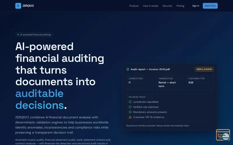 Screenshot of ZERQIVO