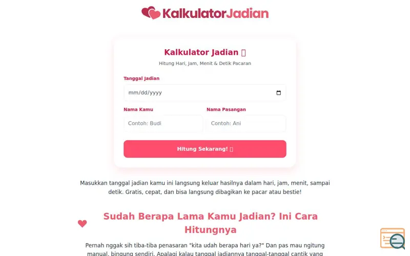 Screenshot of Kalkulator Jadian 