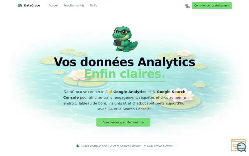 Screenshot of DataCroco