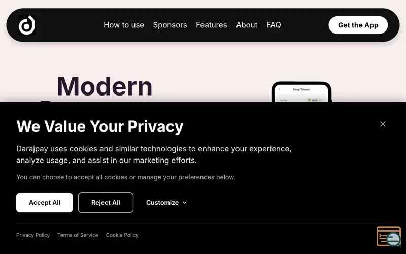 Screenshot of Darajpay