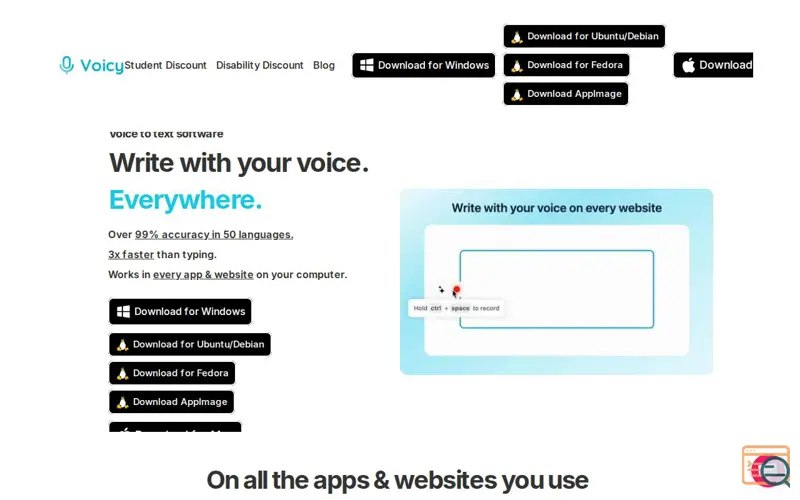 Screenshot of Voicy