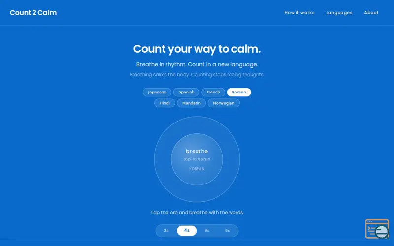 Screenshot of Count 2 Calm