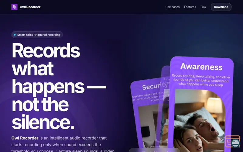 Screenshot of Peak Sound Recorder : Owl Recorder