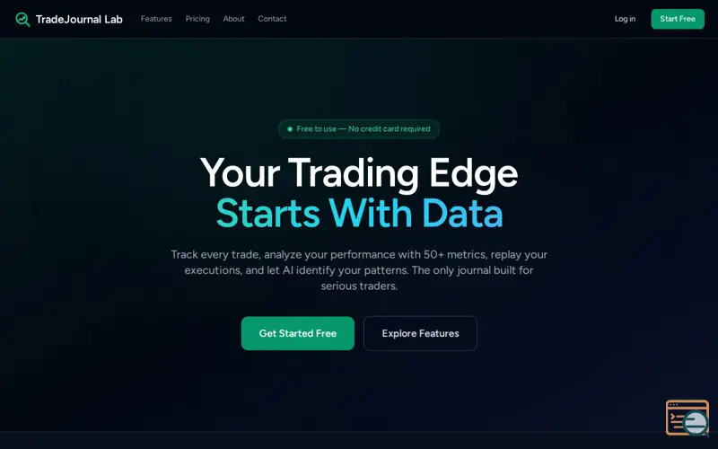 Screenshot of TradeJournal Lab