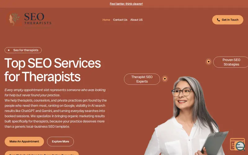 Screenshot of Top SEO Services for Therapists