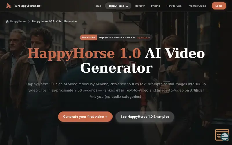 Screenshot of HappyHorse  1.0