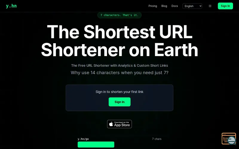 Screenshot of y.hn