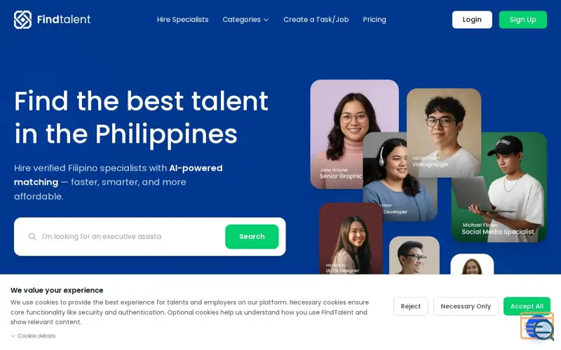 Screenshot of FindTalent