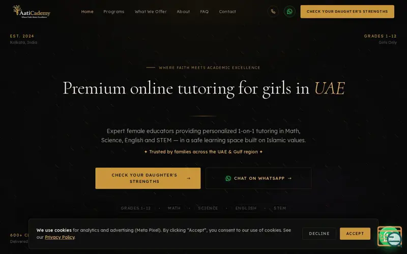 Screenshot of AatiCademy