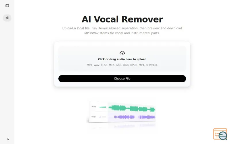 Screenshot of AI Vocal Remover