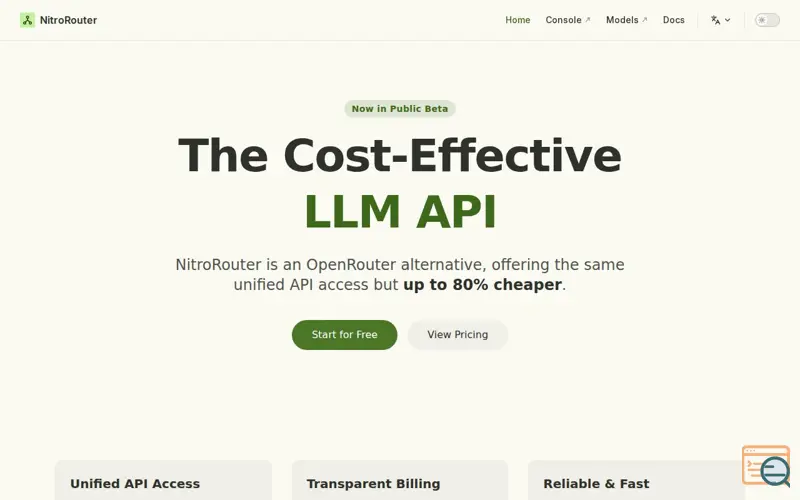 Screenshot of NitroRouter