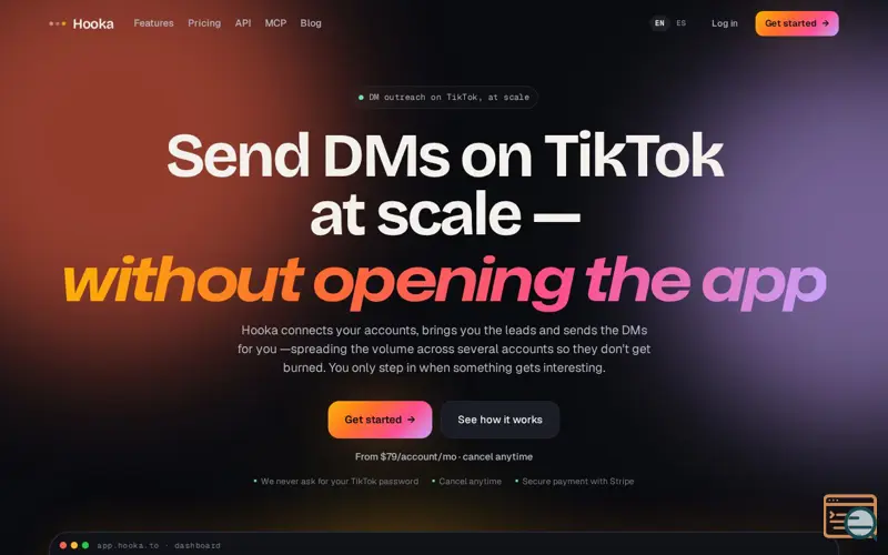 Screenshot of Hooka