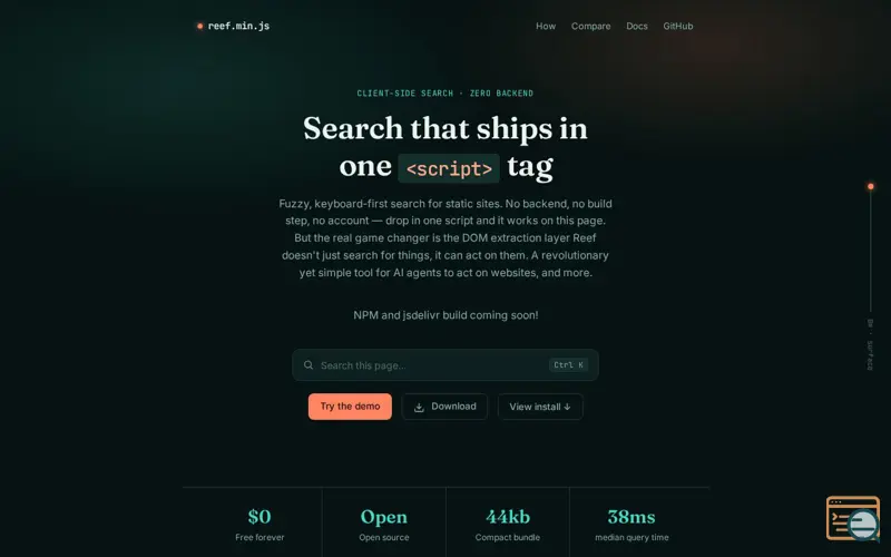 Screenshot of Reef