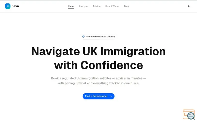 Screenshot of HAVN