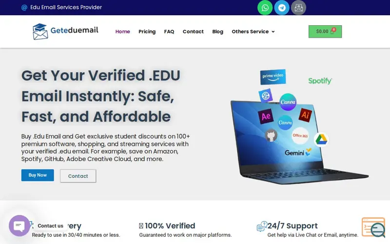 Screenshot of Geteduemail