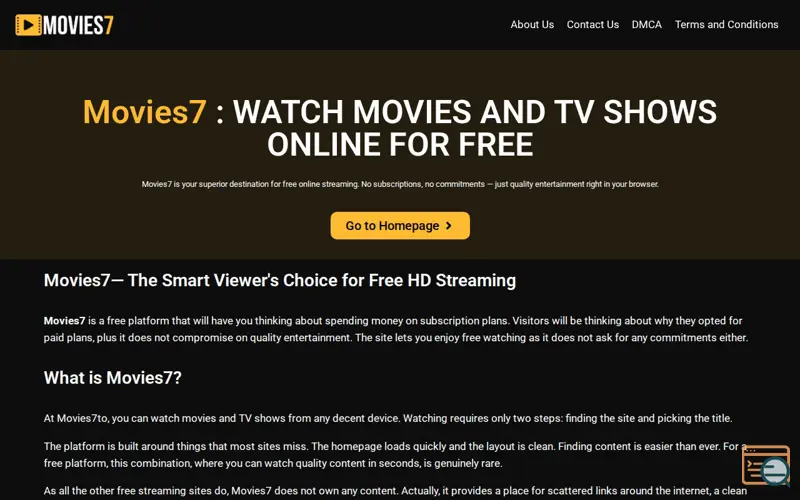 Screenshot of Movies7