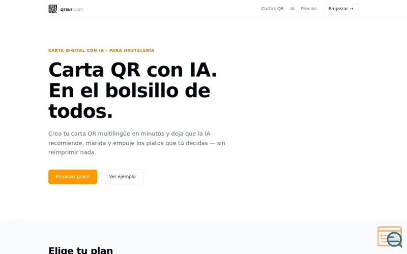 Screenshot of QRSur