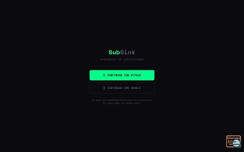 Screenshot of SubSink — Controla tus suscripciones