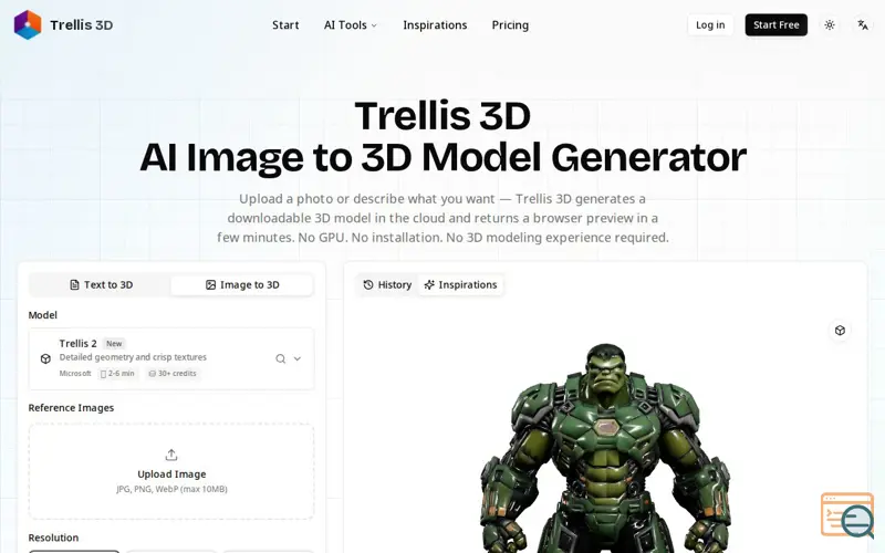 Screenshot of Trellis 3D