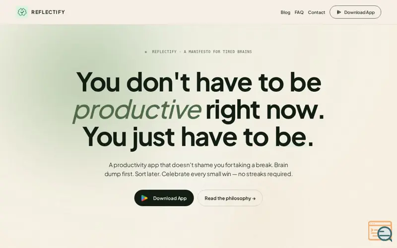 Screenshot of Reflectify