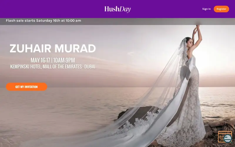 Screenshot of Hushday