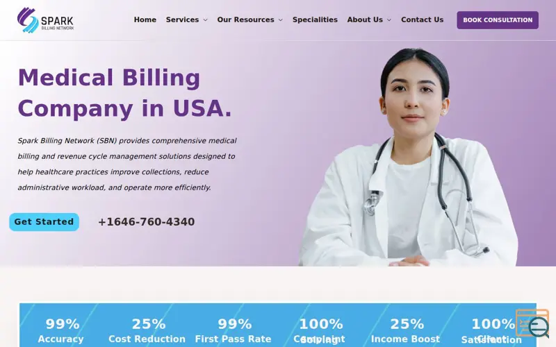 Screenshot of https://sparkbillingnetwork.com/